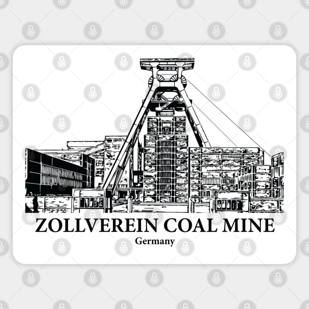 Zollverein Coal Mine - Germany Magnet by Lakeric